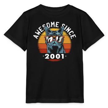 Génial depuis 2001, 22 ans, 22e anniversaire - T-shirt bio MINI CREATOR Stanley/Stella Enfant - noir - Devant - Mikhail (115cm)