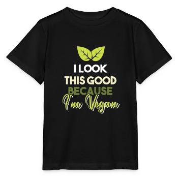 I Look good Vegan - Stanley/Stella MINI CREATOR Kids’ T-Shirt - black - Front - Mikhail (115cm)