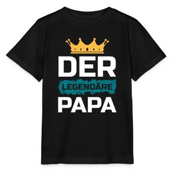 Der legendäre Papa - Stanley/Stella Kinder T-Shirt MINI CREATOR  - Schwarz - Vorne - Mikhail (115cm)