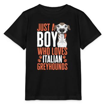 Lévrier italien Greyhound Chiens - T-shirt bio MINI CREATOR Stanley/Stella Enfant - noir - Devant - Mikhail (115cm)