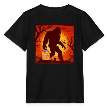 Funny Halloween Bigfoot Trick or Treat - Stanley/Stella MINI CREATOR Kids’ T-Shirt - black - Front - Mikhail (115cm)