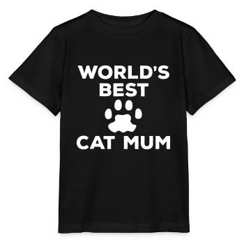 World's Best Cat Mum - Stanley/Stella MINI CREATOR Kids’ T-Shirt - black - Front - Mikhail (115cm)
