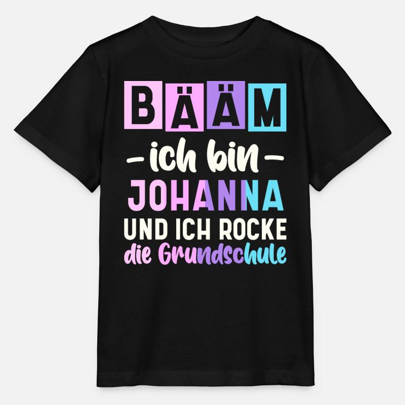 Name Johanna Geschenk Grundschule - Stanley/Stella Kinder T-Shirt MINI CREATOR  - Schwarz