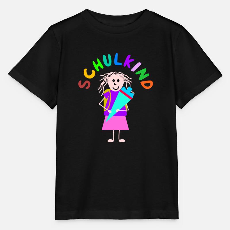 Strichmännchen Schulkind - Stanley/Stella Kinder T-Shirt MINI CREATOR - Schwarz