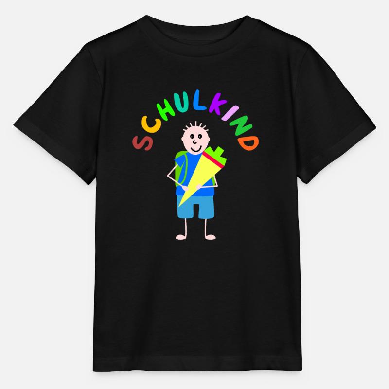 Strichmännchen Schulkind - Stanley/Stella Kinder T-Shirt MINI CREATOR  - Schwarz