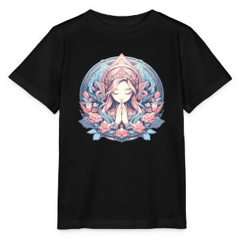 Méditation, pleine conscience, relaxation, tranquillité - T-shirt bio MINI CREATOR Stanley/Stella Enfant - noir - Devant - Mikhail (115cm)