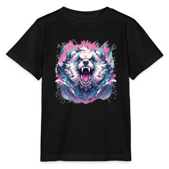 Panda Panda Head Panda Bear Panda Panda Baby - Stanley/Stella MINI CREATOR Kids’ T-Shirt - black - Front - Mikhail (115cm)
