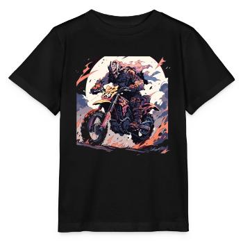 Skull Skull Motocross Dirt Bike - T-shirt bio MINI CREATOR Stanley/Stella Enfant - noir - Devant - Mikhail (115cm)