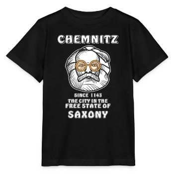 CHEMNITZ LA VILLE DANS L’ÉTAT LIBRE DE SAXE - T-shirt bio MINI CREATOR Stanley/Stella Enfant - noir - Devant - Mikhail (115cm)