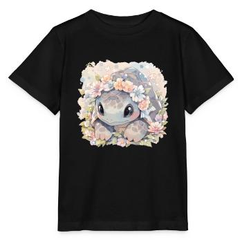 Turtle Lizard Turtle Baby Turtles - Stanley/Stella MINI CREATOR Kids’ T-Shirt - black - Front - Mikhail (115cm)