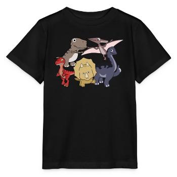 Dinosaur Thumbs Up Dinosaur - T-shirt bio MINI CREATOR Stanley/Stella Enfant - noir - Devant - Mikhail (115cm)