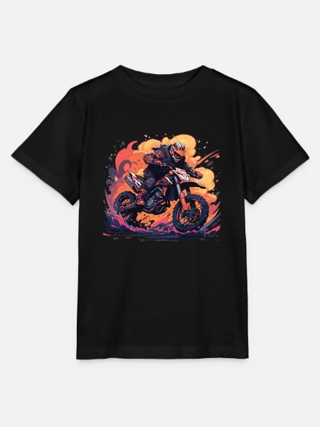 Motocross Motocross Motorrad Dirtbike Dirtbikes - Stanley/Stella Kinder T-Shirt MINI CREATOR - Schwarz