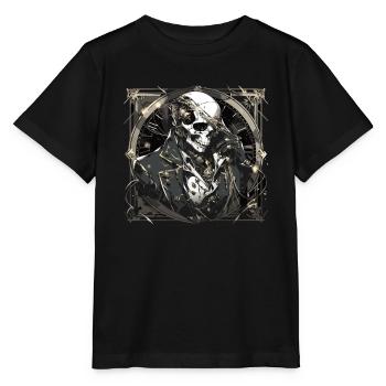 Crâne Crâne Crânes Crâne Squelette - T-shirt bio MINI CREATOR Stanley/Stella Enfant - noir - Devant - Mikhail (115cm)