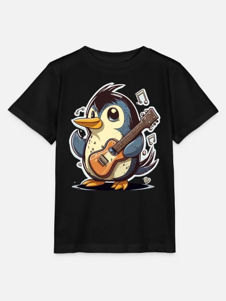 Rockin Pinguin - Stanley/Stella Kinder T-Shirt MINI CREATOR - Schwarz