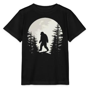 Spooky Bigfoot Silhouette Full Moon Mystery - Stanley/Stella MINI CREATOR Kids’ T-Shirt - black - Front - Mikhail (115cm)