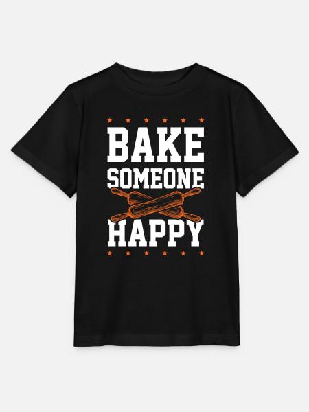 Bake someone Happy - Stanley/Stella Kinder T-Shirt MINI CREATOR  - Schwarz