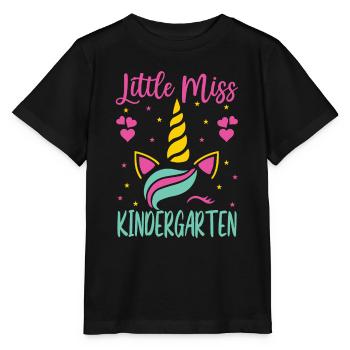 Little Miss Kindergarten Einhorn Kita Abgänger - Stanley/Stella Kinder T-Shirt MINI CREATOR  - Schwarz - Vorne - Mikhail (115cm)