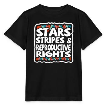 Star stripes and reproduction rights - Stanley/Stella MINI CREATOR Kids’ T-Shirt - black - Front - Mikhail (115cm)