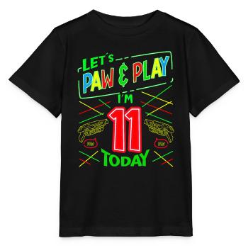 Let's Paw & Play I ́m 11 Years Old Today Laser Tag - Stanley/Stella MINI CREATOR Kids’ T-Shirt - black - Front - Mikhail (115cm)