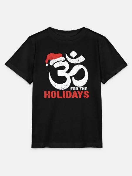 Om für die Feiertage lustige Weihnachten Yoga - Stanley/Stella Kinder T-Shirt MINI CREATOR  - Schwarz