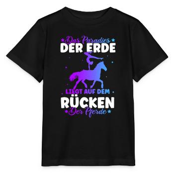 Reiten Pferd Spruch Reiterin Reiterhof Reitverein - Stanley/Stella Kinder T-Shirt MINI CREATOR  - Schwarz - Vorne - Mikhail (115cm)