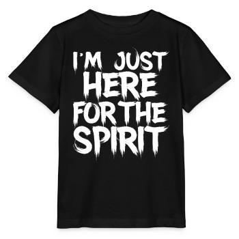 Je suis juste ici pour l’ - T-shirt bio MINI CREATOR Stanley/Stella Enfant - noir - Devant - Mikhail (115cm)