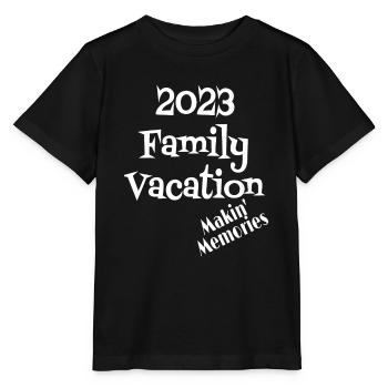 Passende Erinnerungen an den Familienurlaub 2023 - Stanley/Stella Kinder T-Shirt MINI CREATOR  - Schwarz - Vorne - Mikhail (115cm)