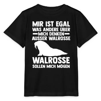Walross - Stanley/Stella Kinder T-Shirt MINI CREATOR  - Schwarz - Vorne - Mikhail (115cm)