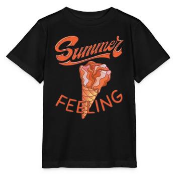CRÈME GLACÉE SENSATION ESTIVALE - T-shirt bio MINI CREATOR Stanley/Stella Enfant - noir - Devant - Mikhail (115cm)