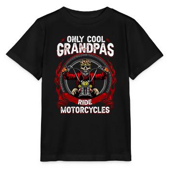 Cool Opa Biker - Stanley/Stella Kinder T-Shirt MINI CREATOR  - Schwarz - Vorne - Mikhail (115cm)