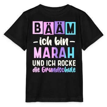 Name Marah Geschenk Grundschule - Stanley/Stella Kinder T-Shirt MINI CREATOR  - Schwarz - Vorne - Mikhail (115cm)
