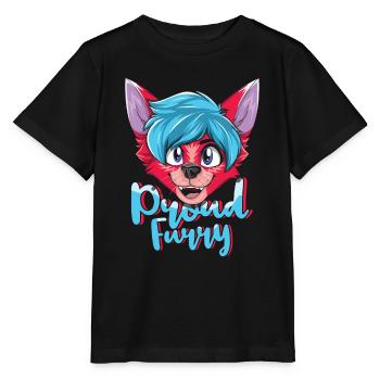Stolzer pelziger Schwanz Ohr pelzige Person Cosplay cool - Stanley/Stella Kinder T-Shirt MINI CREATOR  - Schwarz - Vorne - Mikhail (115cm)