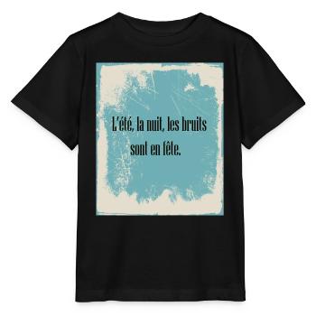 Summer, at night, noise are festive - Stanley/Stella MINI CREATOR Kids’ T-Shirt - black - Front - Mikhail (115cm)