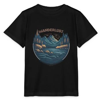 Wanderlust Hiking Lovers Hiking - T-shirt bio MINI CREATOR Stanley/Stella Enfant - noir - Devant - Mikhail (115cm)