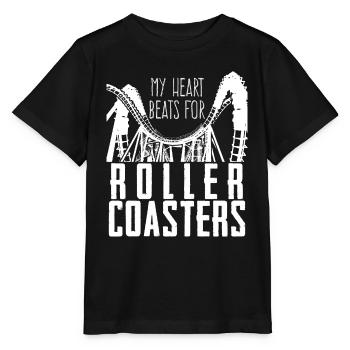Roller coaster rider Montagnes russes - T-shirt bio MINI CREATOR Stanley/Stella Enfant - noir - Devant - Mikhail (115cm)