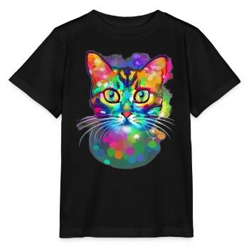 Künstlerischer Chat - Stanley/Stella Kinder T-Shirt MINI CREATOR  - Schwarz - Vorne - Mikhail (115cm)