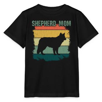 Retro Pet Dog Berger Maman Malinois Belge - T-shirt bio MINI CREATOR Stanley/Stella Enfant - noir - Devant - Mikhail (115cm)