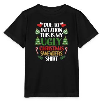 Aufgrund der Inflation ist dies mein hässliches - Stanley/Stella Kinder T-Shirt MINI CREATOR  - Schwarz - Vorne - Mikhail (115cm)