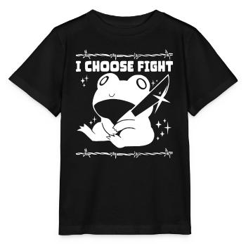 Je choisis le combat - T-shirt bio MINI CREATOR Stanley/Stella Enfant - noir - Devant - Mikhail (115cm)