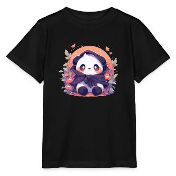 Panda Pandas Pandabären Baby Panda Tiere - Stanley/Stella Kinder T-Shirt MINI CREATOR  - Schwarz - Vorne - Mikhail (115cm)