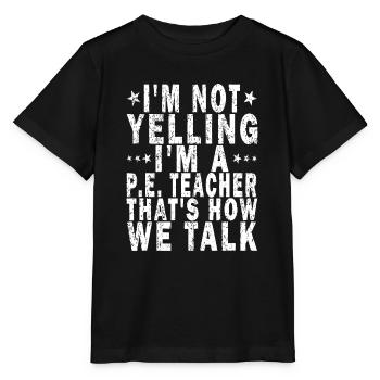 Ich schreie nicht, ich bin ein Sportlehrer, so ist das - Stanley/Stella Kinder T-Shirt MINI CREATOR  - Schwarz - Vorne - Mikhail (115cm)