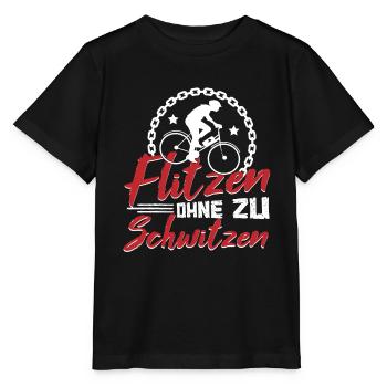 E-Bike Elektrofahrrad Flitzen ohne zu schwitzen - Stanley/Stella Kinder T-Shirt MINI CREATOR  - Schwarz - Vorne - Mikhail (115cm)
