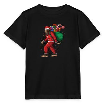 Bigfoot Weihnachtsmann Weihnachtsbaum Lichter Xmas - Stanley/Stella Kinder T-Shirt MINI CREATOR  - Schwarz - Vorne - Mikhail (115cm)