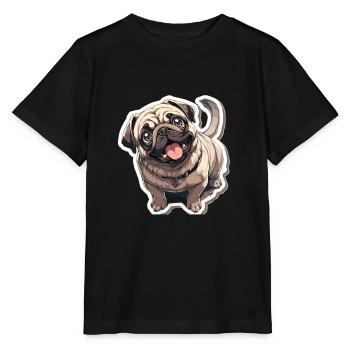 Pug Pug Dog Pug Sunglasses Pug Gift - Stanley/Stella MINI CREATOR Kids’ T-Shirt - black - Front - Mikhail (115cm)