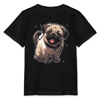Pug Pug Dog Pug Sunglasses Pug Gift - Stanley/Stella MINI CREATOR Kids’ T-Shirt - black - Front - Mikhail (115cm)