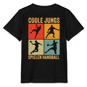 Handball Geschenk Handballer Junge Handballspieler - Stanley/Stella Kinder T-Shirt MINI CREATOR  - Schwarz - Vorne - Mikhail (115cm)