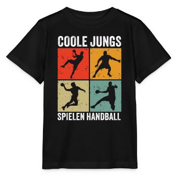 Handball Geschenk Handballer Junge Handballspieler - Stanley/Stella Kinder T-Shirt MINI CREATOR  - Schwarz - Vorne - Mikhail (115cm)