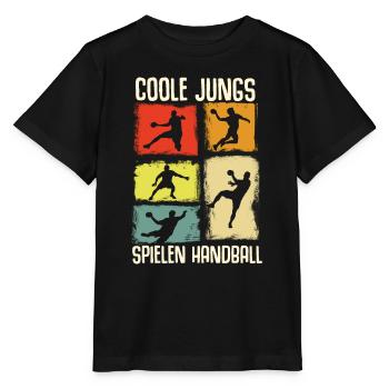Handball Geschenk Handballer Junge Handballspieler - Stanley/Stella Kinder T-Shirt MINI CREATOR  - Schwarz - Vorne - Mikhail (115cm)