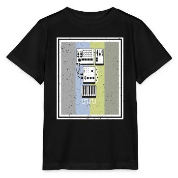 Synthesizer Synth Keyboard Elektronische Musiker - Stanley/Stella Kinder T-Shirt MINI CREATOR  - Schwarz - Vorne - Mikhail (115cm)