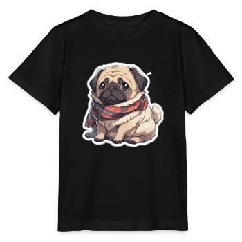 Pug Pug Dog Pug Gifts Pug Lovers - Stanley/Stella MINI CREATOR Kids’ T-Shirt - black - Front - Mikhail (115cm)